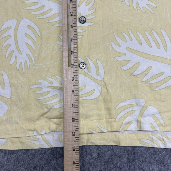 Baylor Bears‎ Shirt Mens XL Yellow Leaf Print Aureus Silk Cotton NCAA Basketball - Picture 7 of 10